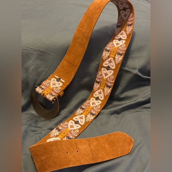 Free People Fleur Waist Belt – Embroidered Leather Boho Belt | M/L | NWOT - Picture 14 of 15